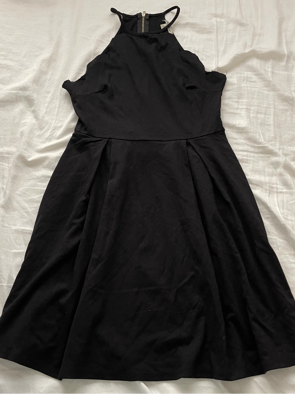 Charlotte Russe Black Halter Skater Mini Dress
